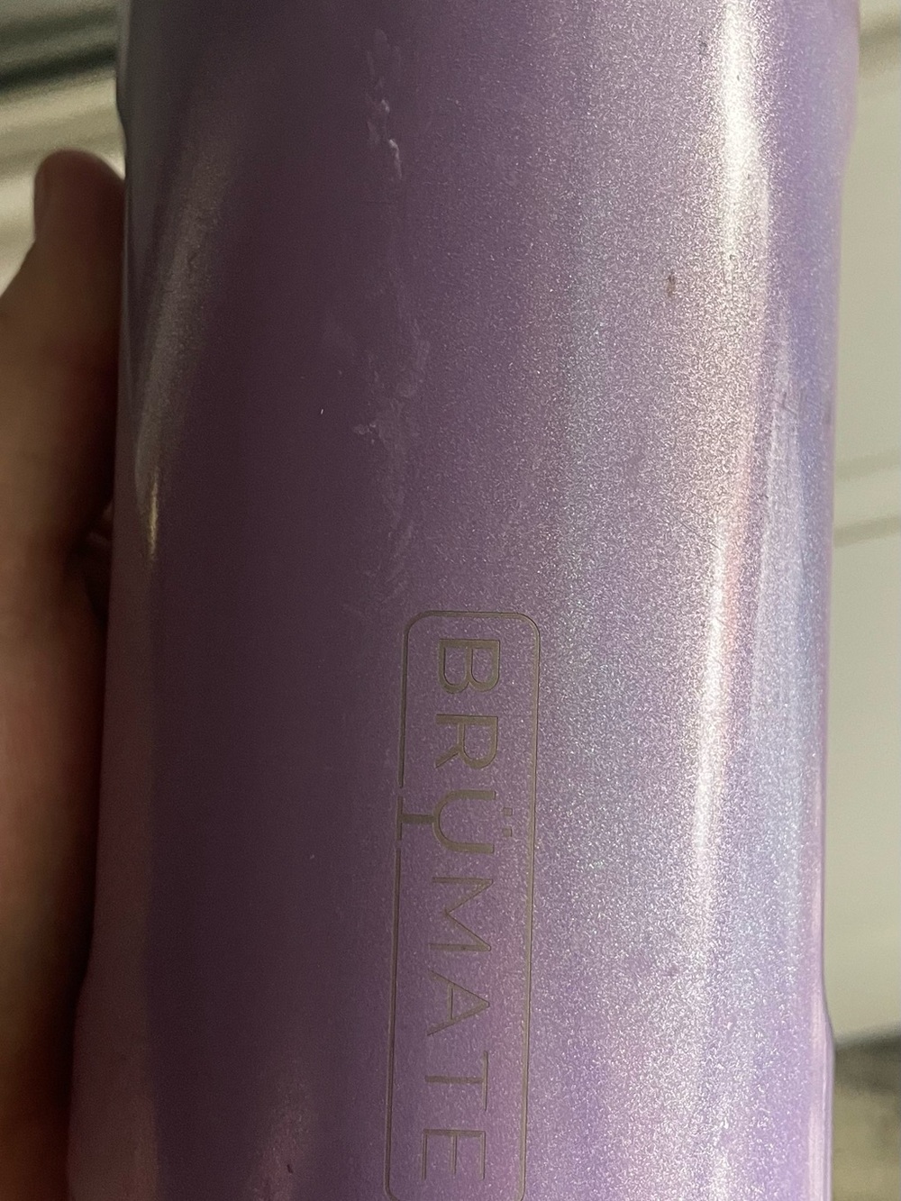 Brumate *Discontinued* Glitter Violet Slim Can Cooler
